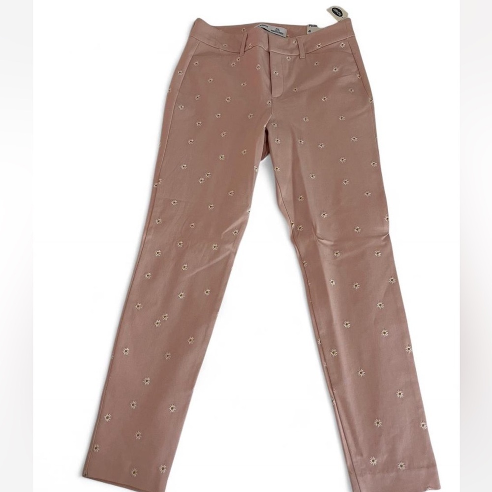 Old Navy Peach Floral Pixie Pants